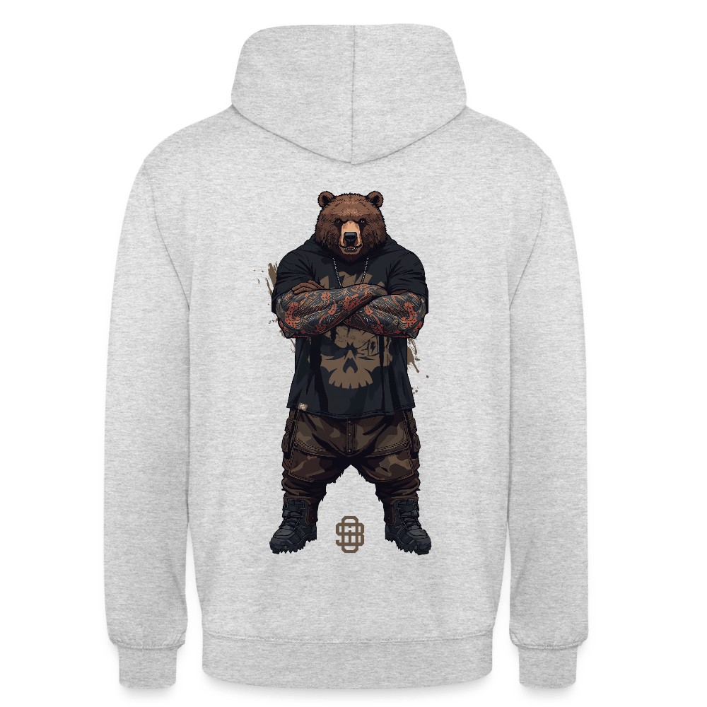 Spreadconnect Unisex Hoodie Hellgrau meliert / S Bear Flex Backprint - Unisex Hoodie E-Bike-Community