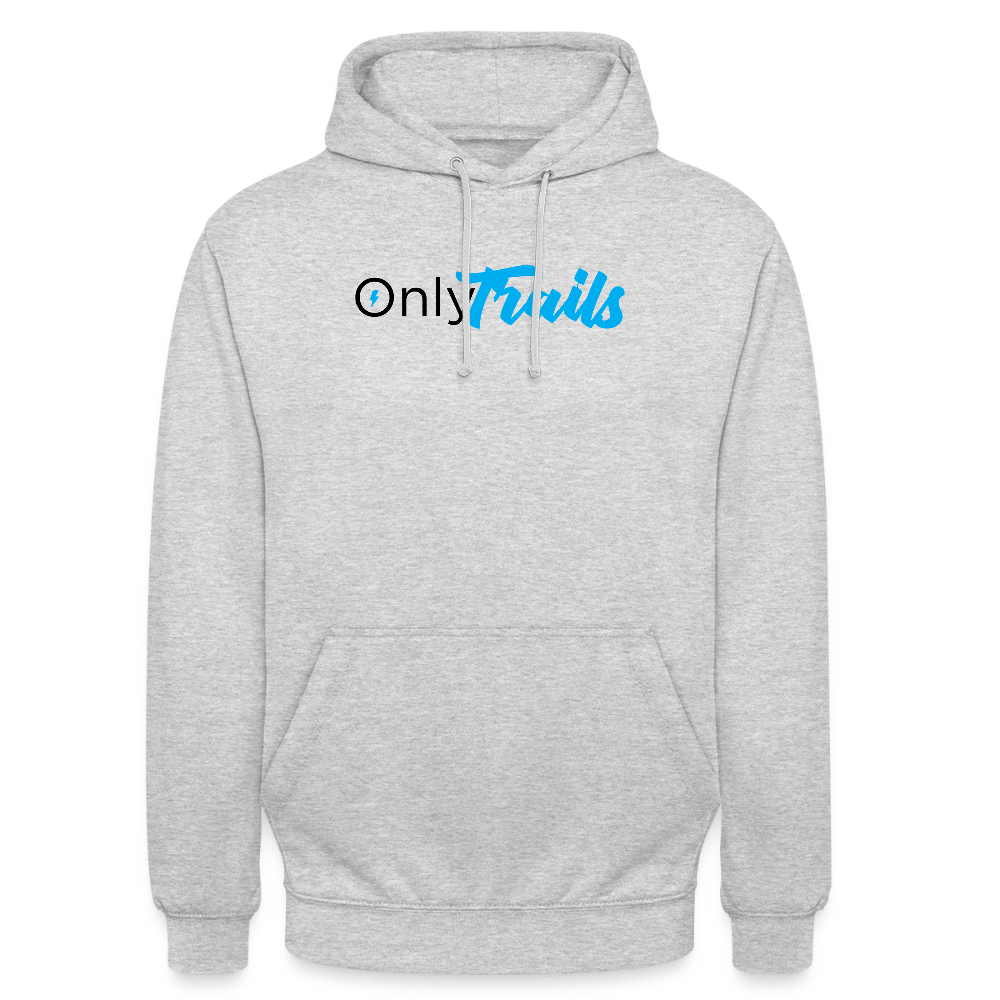 Spreadconnect Unisex Hoodie Hellgrau meliert / S OnlyTrails - Logo Groß - Unisex Hoodie E-Bike-Community
