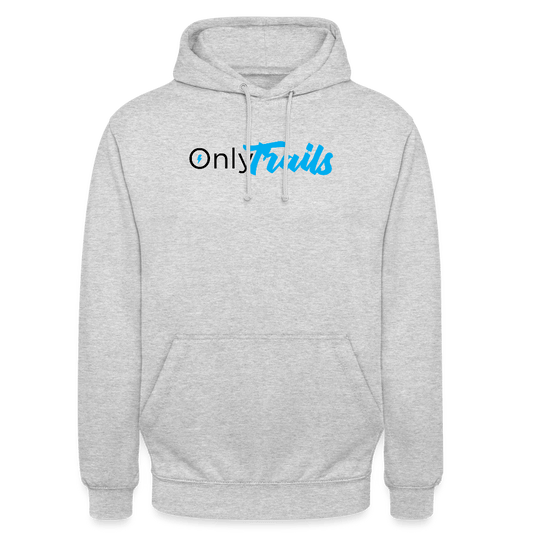 Spreadconnect Unisex Hoodie Hellgrau meliert / S OnlyTrails - Logo Groß - Unisex Hoodie E-Bike-Community