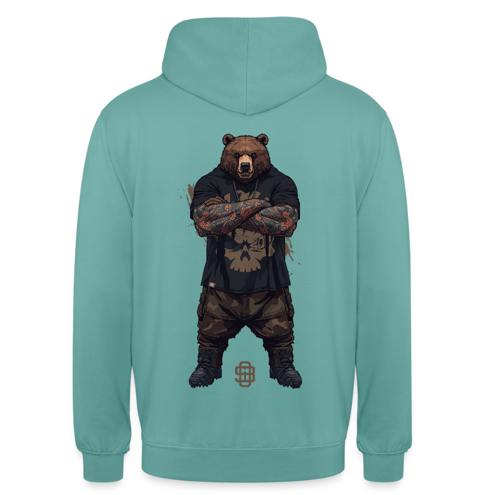 Spreadconnect Unisex Hoodie Pastelltürkis / S Bear Flex Backprint - Unisex Hoodie E-Bike-Community