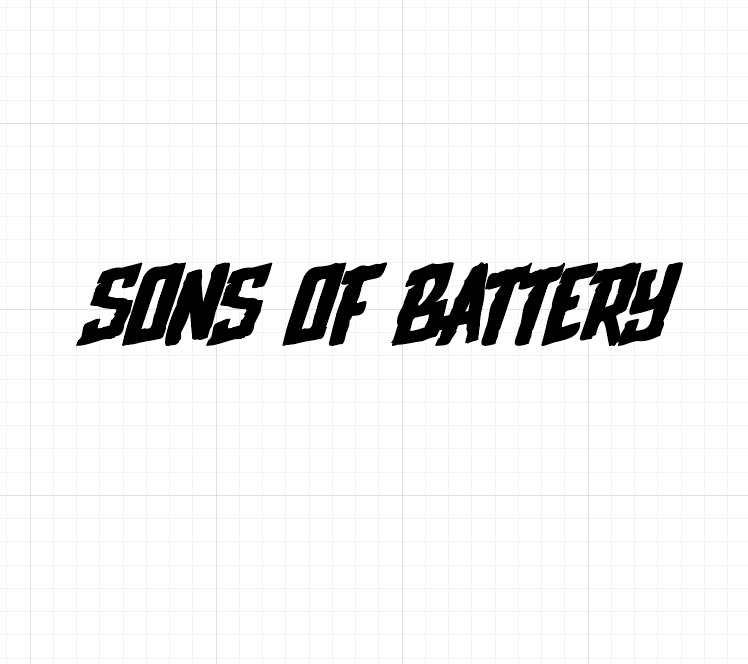 Sons of Battery - E-MTB Brand & Community Folien 1 x 8 cm / Schwarz Sons of Battery - Signature - Querformat E-Bike-Community