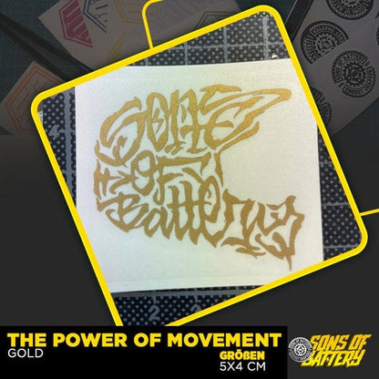 Sons of Battery - E-MTB Brand & Community Folien Gold Sons of Battery - The Power of Movement - Folienplott E-Bike-Community
