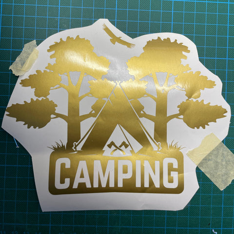 Camping Vinyl Aufkleber