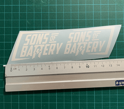 Sons of Battery® - E-MTB Brand & Community Folien Weiß Sons of Battery - Seitliches Folien Branding E-Bike-Community