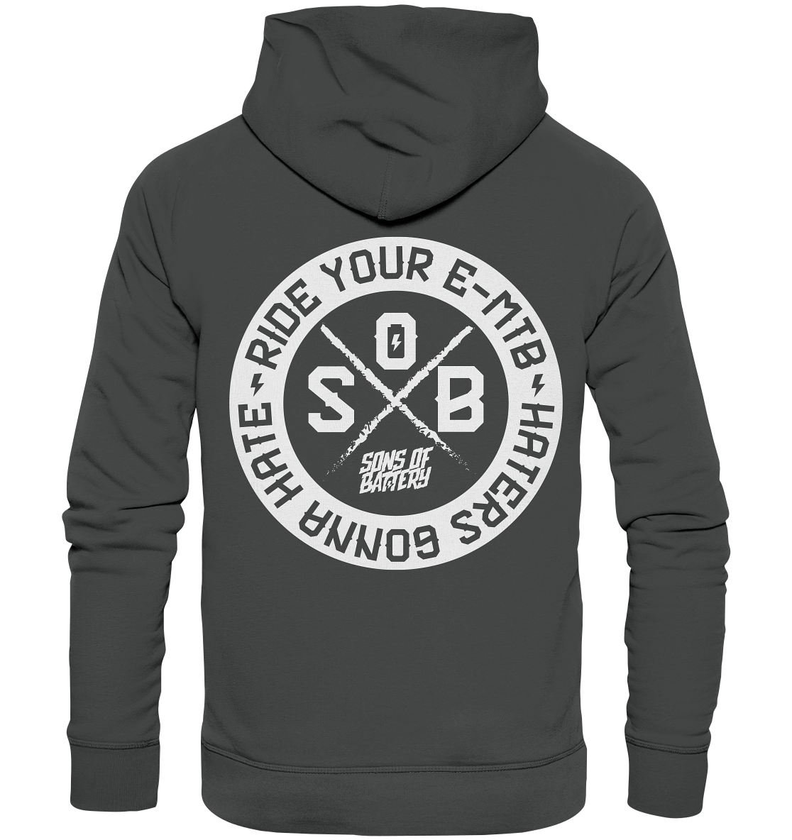 Sons of Battery® - E-MTB Brand & Community Hoodies Anthracite / XS Haters gonna Hate - Organic Fashion Hoodie (Flip Label) E-Bike-Community