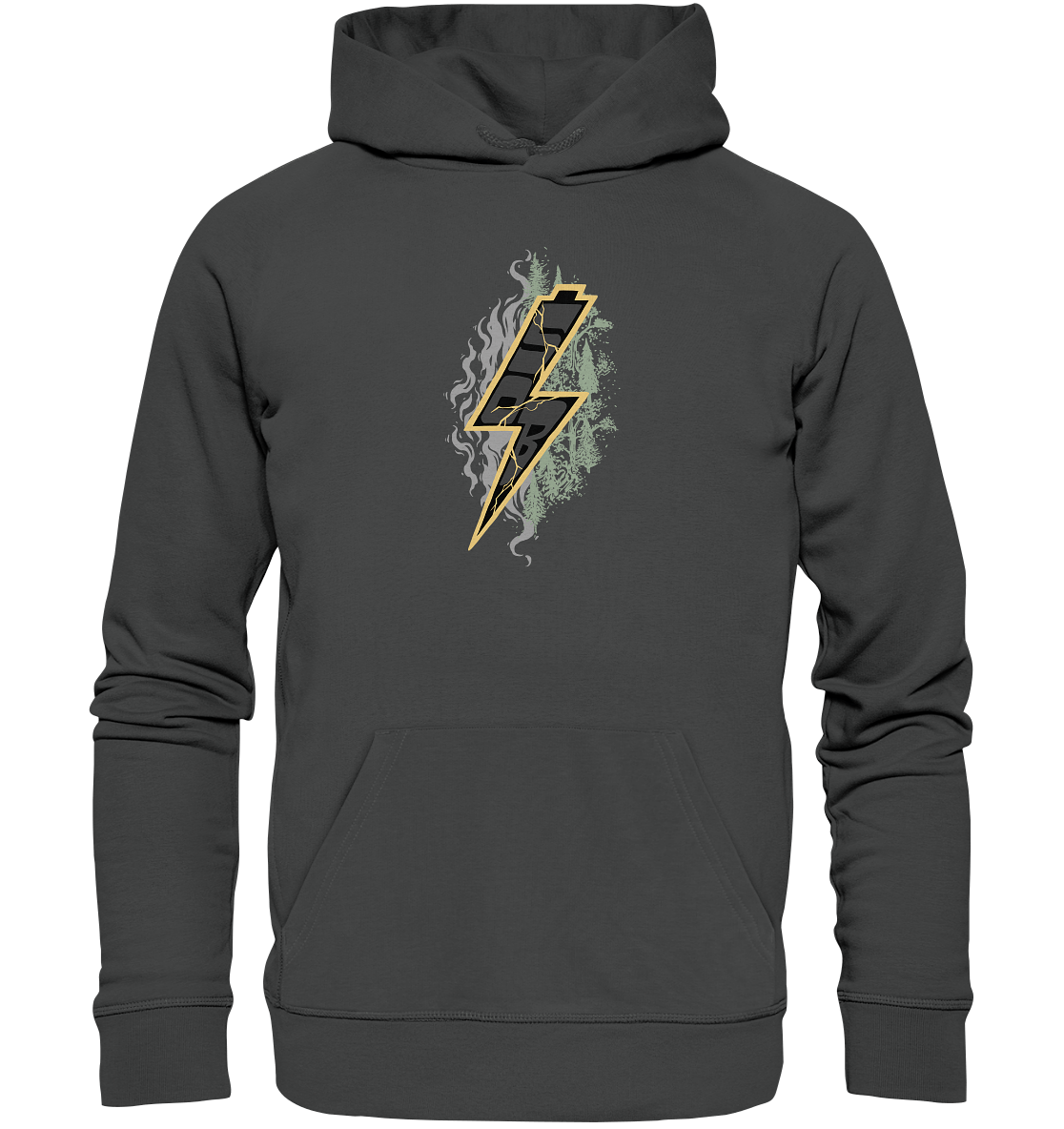 Sons of Battery® - E-MTB Brand & Community Hoodies Anthracite / XS Sob "Shred or Alive" Front - Organic Basic Hoodie (Flip Label) E-Bike-Community