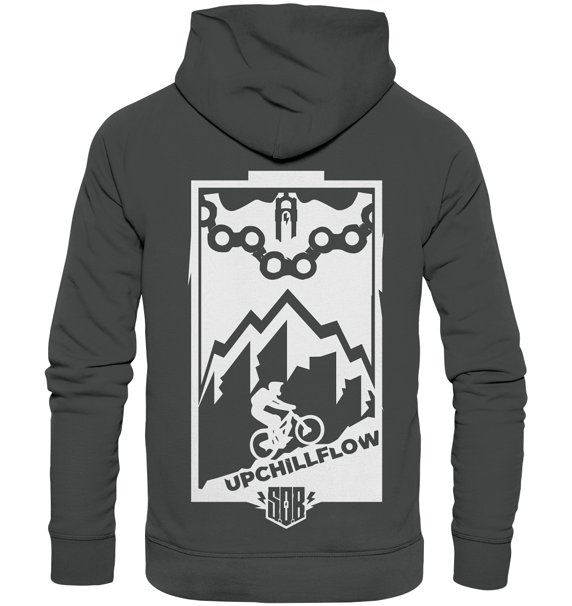 Sons of Battery® - E-MTB Brand & Community Hoodies Anthracite / XS Sons of Battery - Upchillflow - Organic Fashion Hoodie E-Bike-Community