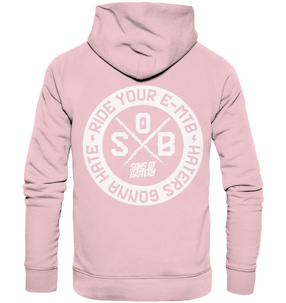 Sons of Battery® - E-MTB Brand & Community Hoodies Cotton Pink / XS Haters gonna Hate - Organic Hoodie (Flip Label) E-Bike-Community