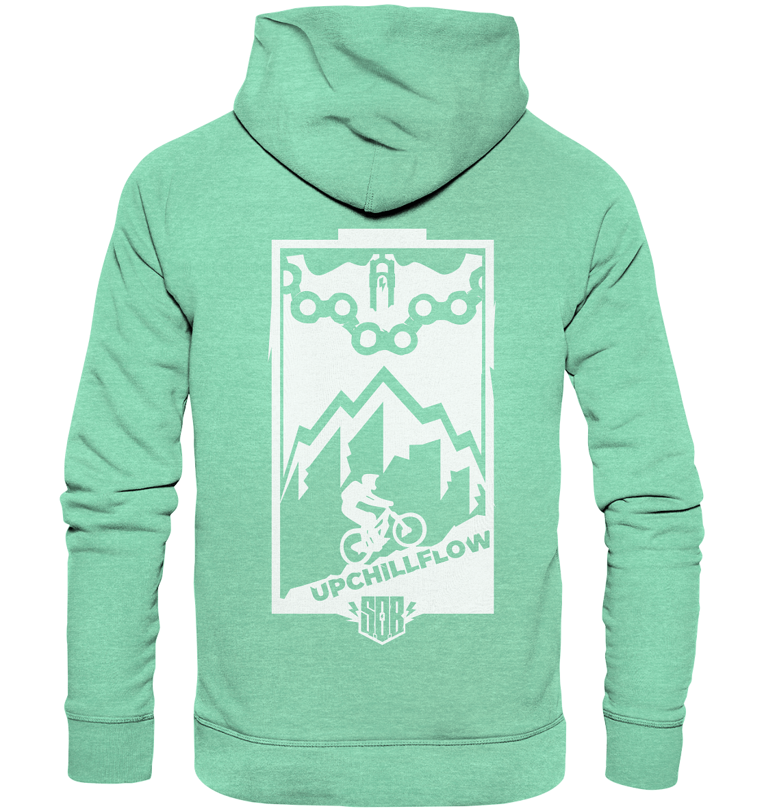Sons of Battery® - E-MTB Brand & Community Hoodies Mid Heather Green / XS Sons of Battery - Upchillflow - Organic Hoodie E-Bike-Community