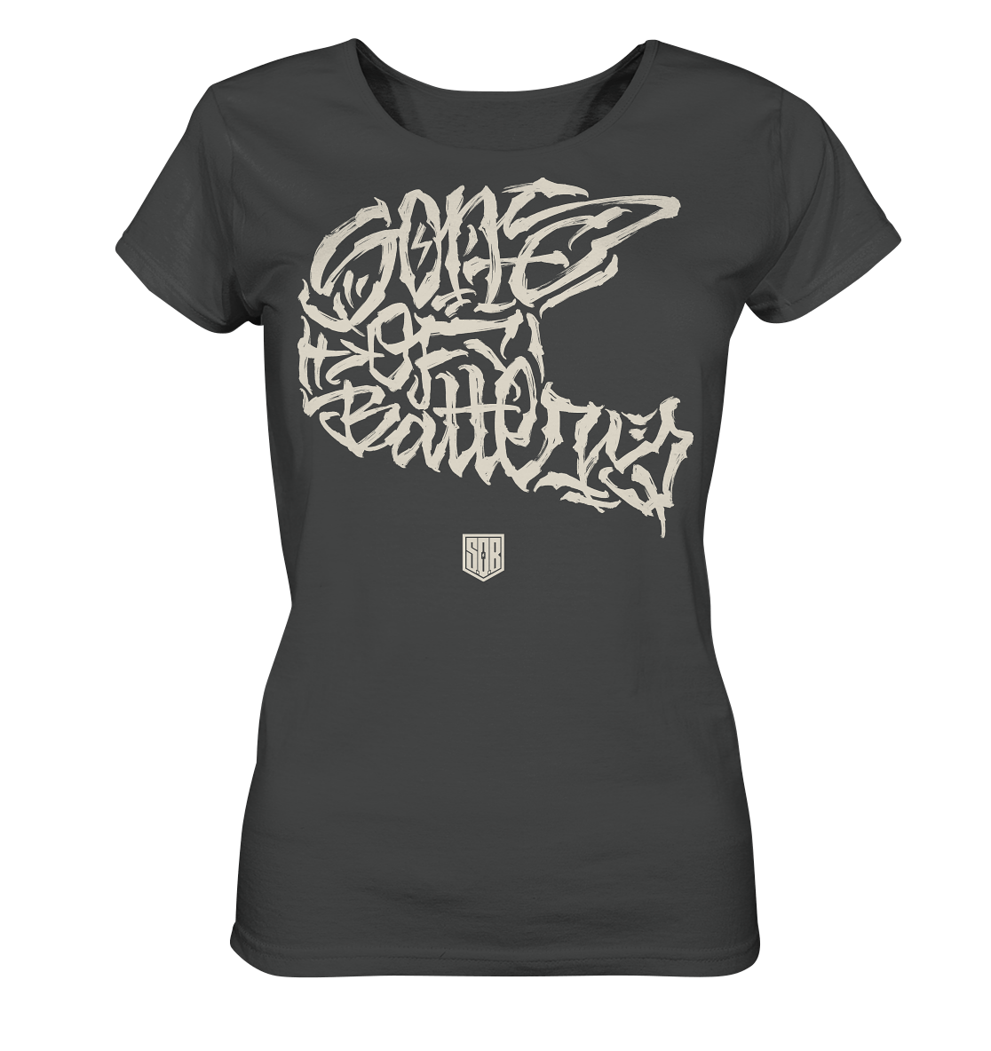 Sons of Battery® - E-MTB Brand & Community Lady-Shirts Anthracite / S The Power of Movement - Front Print - Ladies Organic Shirt (Flip Label) E-Bike-Community