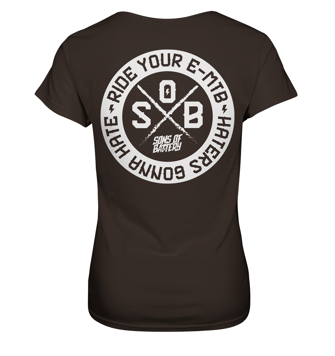 Sons of Battery® - E-MTB Brand & Community Lady-Shirts Brown / XS Haters gonna Hate - Ladies Premium Shirt (Ohne Flip Label) E-Bike-Community