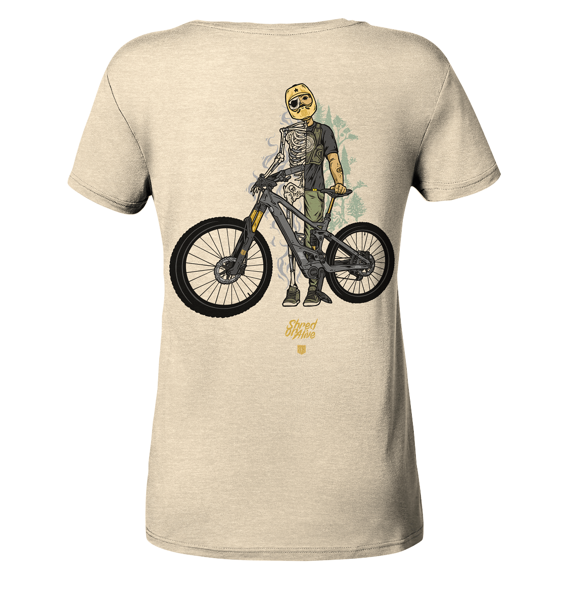 Sons of Battery® - E-MTB Brand & Community Lady-Shirts SoB - Shred or Alive - Ladies Organic Shirt E-Bike-Community