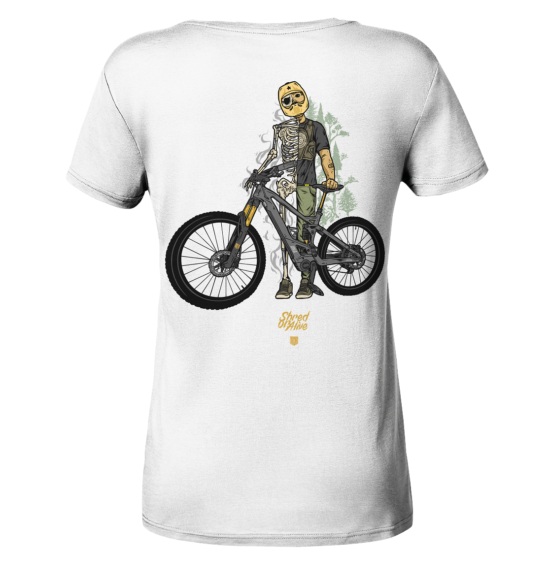 Sons of Battery® - E-MTB Brand & Community Lady-Shirts SoB - Shred or Alive - Ladies Organic Shirt E-Bike-Community