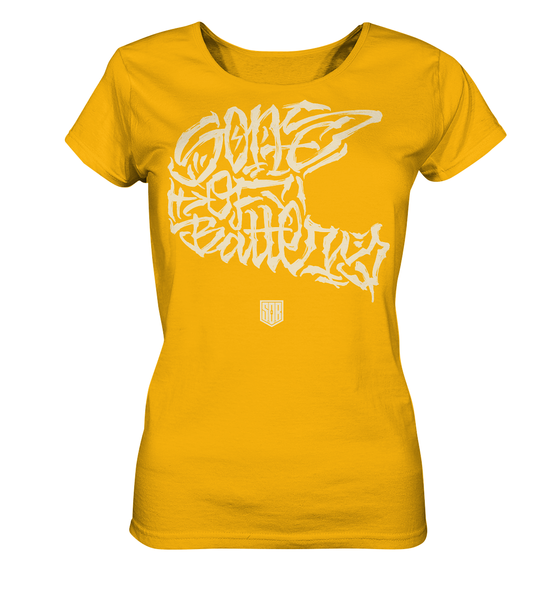 Sons of Battery® - E-MTB Brand & Community Lady-Shirts Spectra Yellow / S The Power of Movement - Front Print - Ladies Organic Shirt (Flip Label) E-Bike-Community
