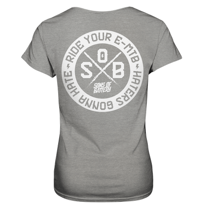 Sons of Battery® - E-MTB Brand & Community Lady-Shirts Sports Grey (meliert) / XS Haters gonna Hate - Ladies Premium Shirt (Ohne Flip Label) E-Bike-Community