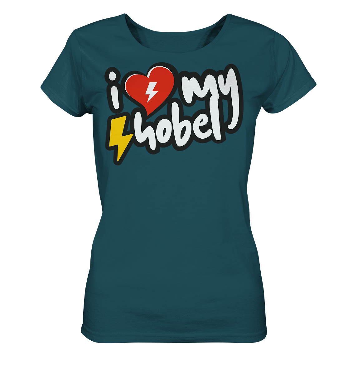 Sons of Battery® - E-MTB Brand & Community Lady-Shirts Stargazer / S I Love my Hobel - (Flip Label) - Ladies Organic Shirt E-Bike-Community