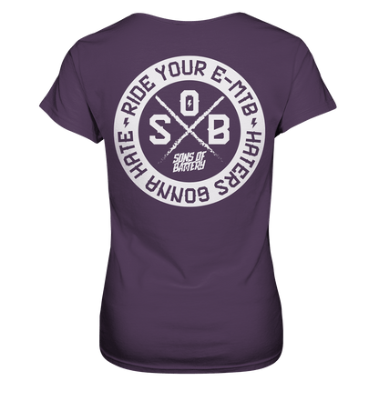 Sons of Battery® - E-MTB Brand & Community Lady-Shirts Urban Purple / XS Haters gonna Hate - Ladies Premium Shirt (Ohne Flip Label) E-Bike-Community