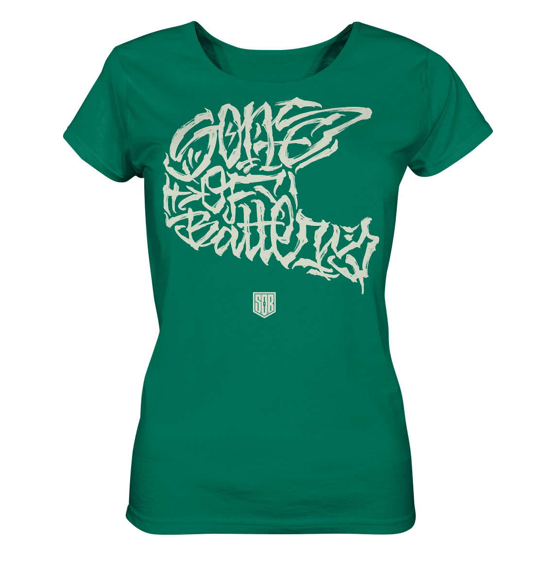 Sons of Battery® - E-MTB Brand & Community Lady-Shirts Varsity Green / S The Power of Movement - Front Print - Ladies Organic Shirt (Flip Label) E-Bike-Community