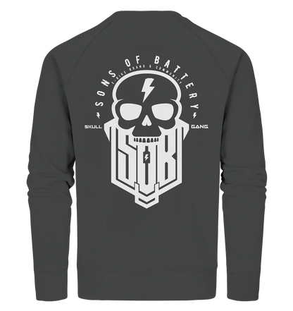 Sons of Battery® - E-MTB Brand & Community Sweatshirts Anthracite / XS SoB Skullgang White - Organic Sweatshirt E-Bike-Community