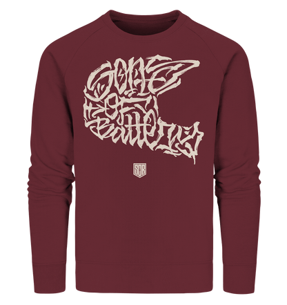 Sons of Battery® - E-MTB Brand & Community Sweatshirts Burgundy / S The Power of Movement - Frontprint- Organic Sweatshirt (Flip Label) E-Bike-Community