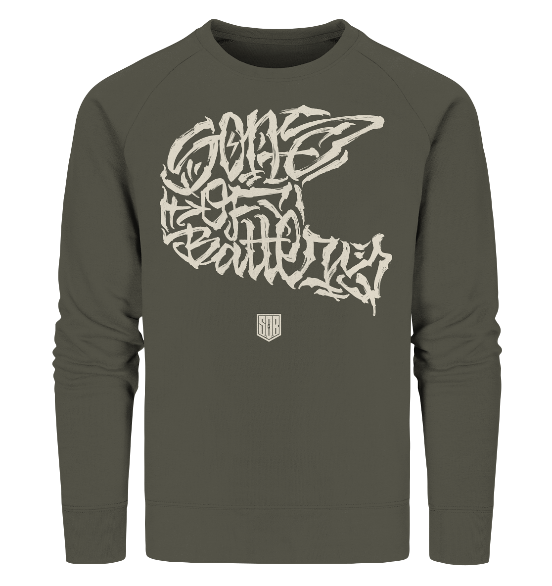 Sons of Battery® - E-MTB Brand & Community Sweatshirts Khaki / S The Power of Movement - Frontprint- Organic Sweatshirt (Flip Label) E-Bike-Community