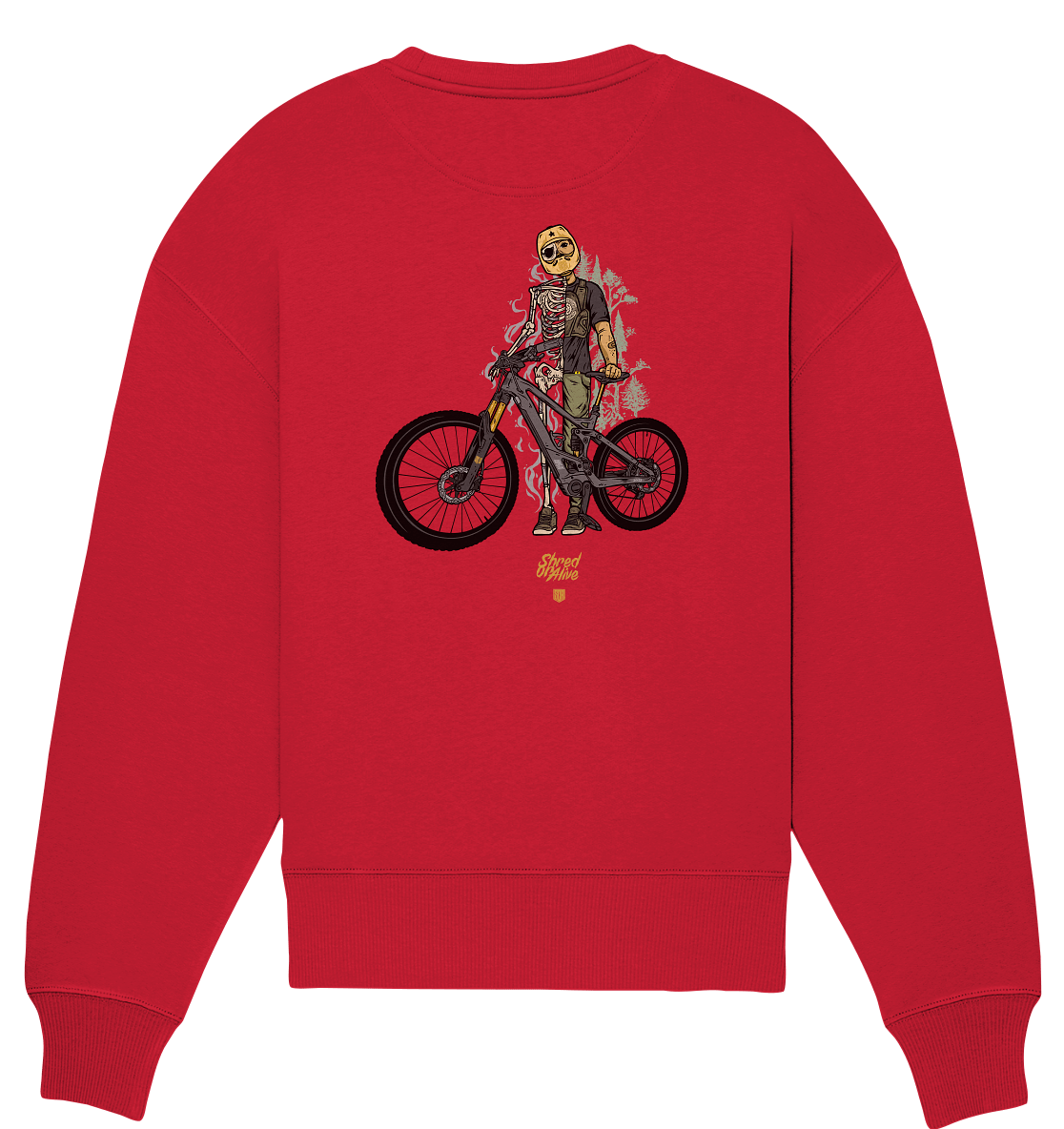 Sons of Battery® - E-MTB Brand & Community Sweatshirts SoB - Shred or Alive - Organic Oversize Sweatshirt E-Bike-Community