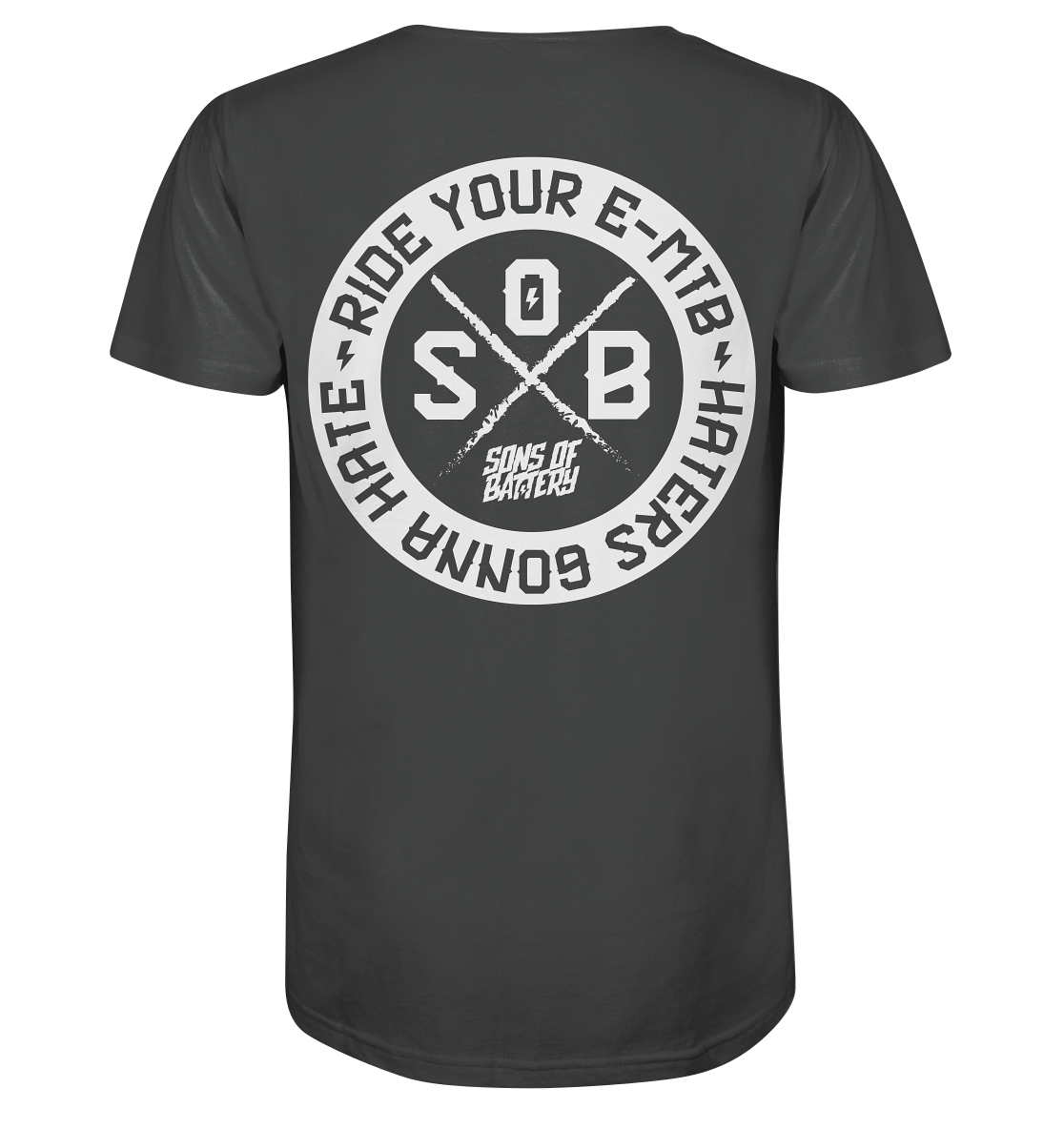 Sons of Battery® - E-MTB Brand & Community Unisex-Shirts Anthracite / XS Haters gonna Hate - Organic Shirt (Flip Label) E-Bike-Community