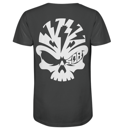 Sons of Battery® - E-MTB Brand & Community Unisex-Shirts Anthracite / XS SoB Skull White - Organic Shirt E-Bike-Community
