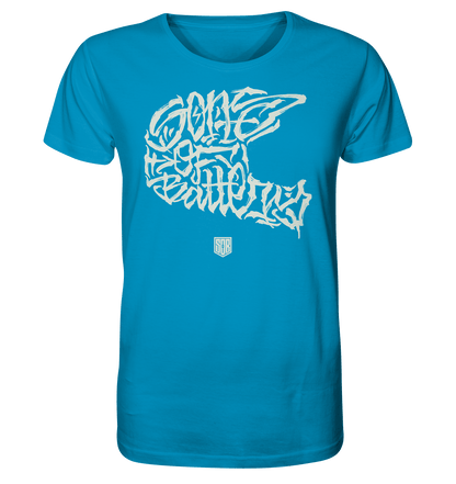 Sons of Battery® - E-MTB Brand & Community Unisex-Shirts Azur / XS The Power of Movement - Front / Backprint - 2 Side Organic Shirt (Flip Label) E-Bike-Community