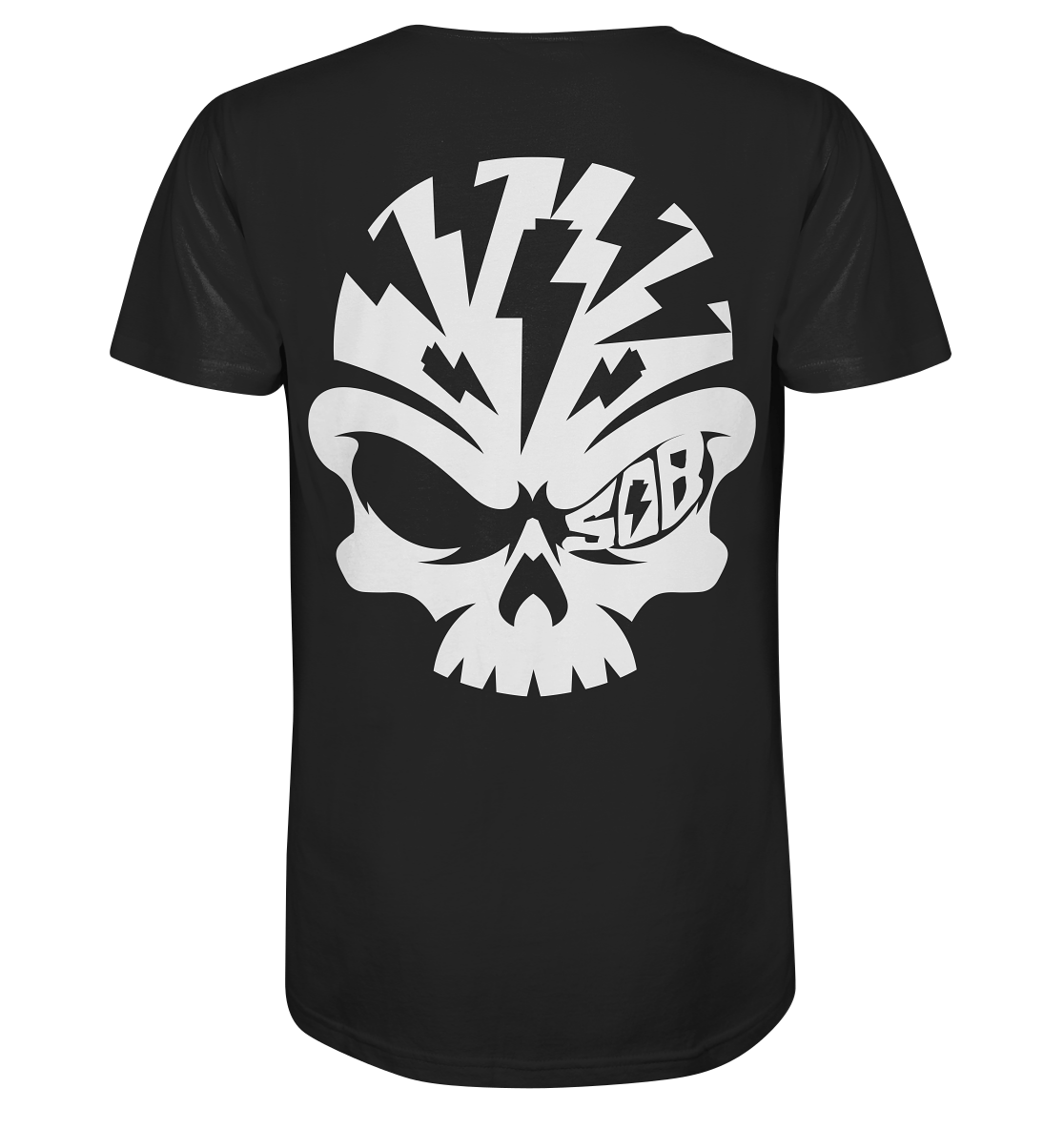 Sons of Battery® - E-MTB Brand & Community Unisex-Shirts Black / XS SoB Skull White - Organic Shirt E-Bike-Community