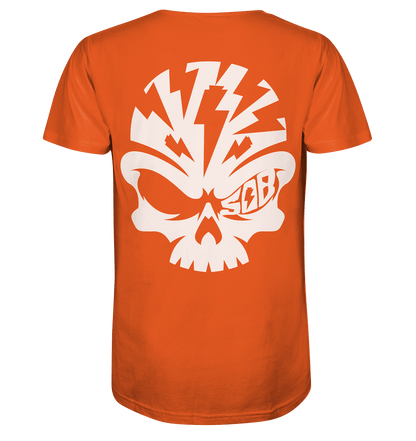Sons of Battery® - E-MTB Brand & Community Unisex-Shirts Bright Orange / XS SoB Skull White - Organic Shirt E-Bike-Community