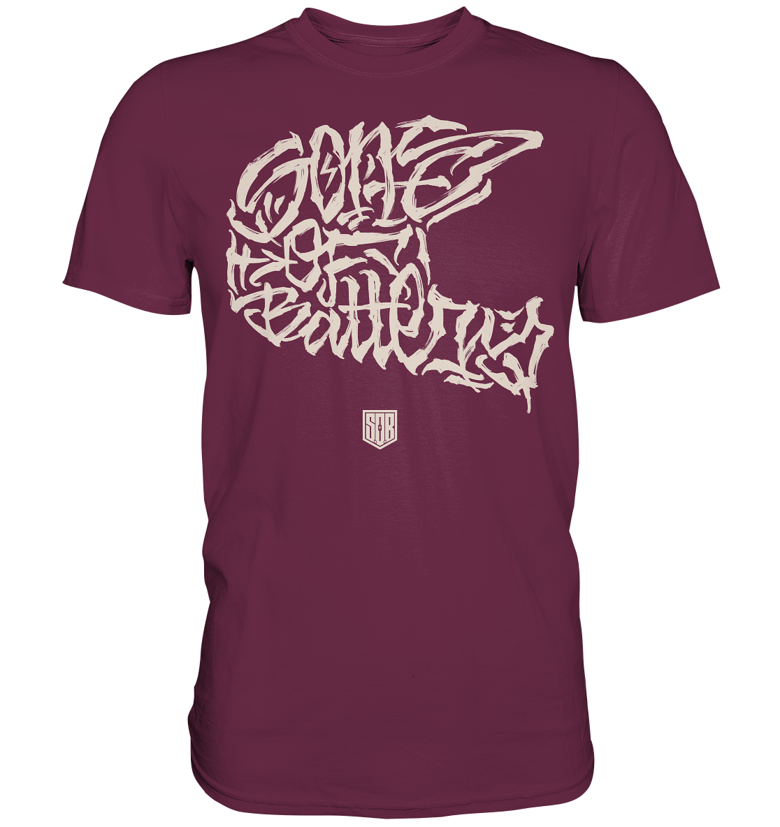 Sons of Battery® - E-MTB Brand & Community Unisex-Shirts Burgundy / S The Power of Movement - Front Print - Premium Shirt - (Flip Label) E-Bike-Community