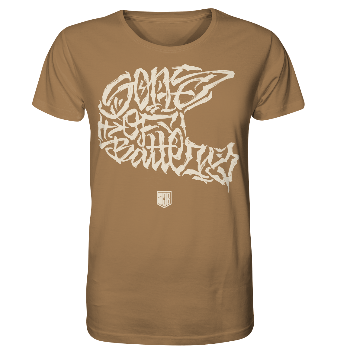 Sons of Battery® - E-MTB Brand & Community Unisex-Shirts Camel / XS The Power of Movement - Front Print- Organic Shirt (Flip Label) - Organic Shirt E-Bike-Community