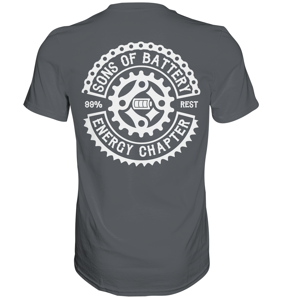 Sons of Battery® - E-MTB Brand & Community Unisex-Shirts Dark Grey / S Sons of Battery - Classic OG - Premium Shirt (kein Flip Label) E-Bike-Community