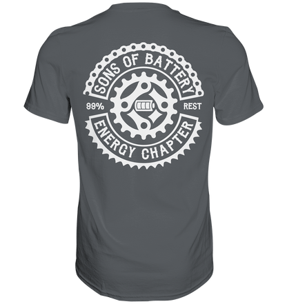 Sons of Battery® - E-MTB Brand & Community Unisex-Shirts Dark Grey / S Sons of Battery - Classic OG - Premium Shirt (kein Flip Label) E-Bike-Community