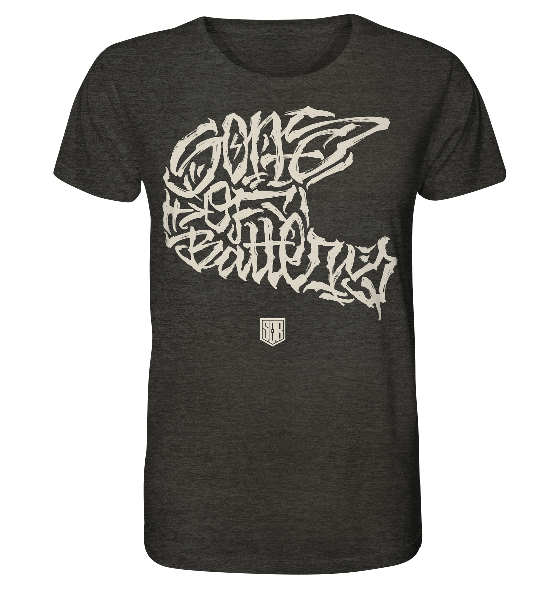 Sons of Battery® - E-MTB Brand & Community Unisex-Shirts Dark Heather Grey / XS The Power of Movement - Front Print- Organic Shirt (meliert) (Flip Label) E-Bike-Community