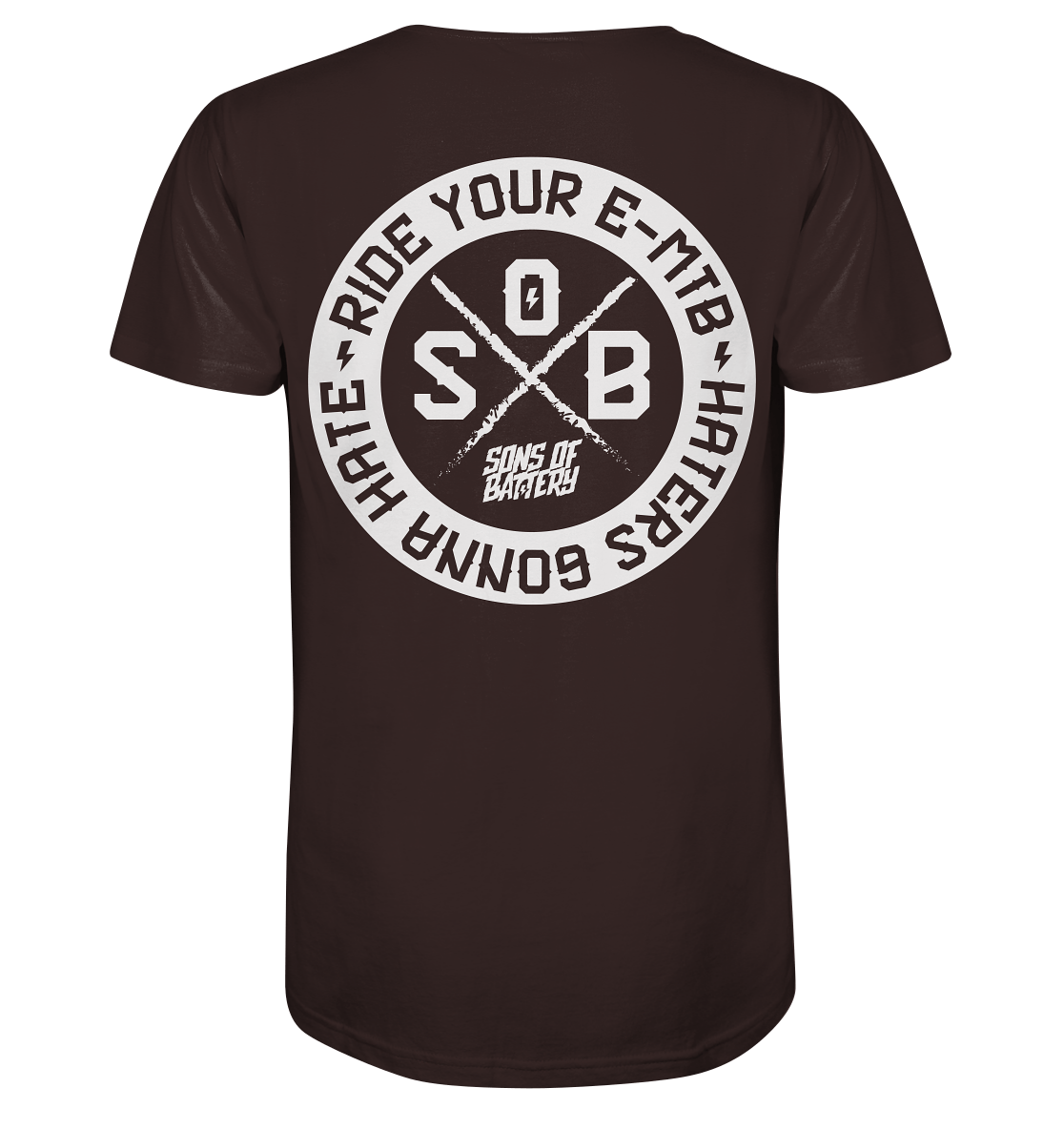 Sons of Battery® - E-MTB Brand & Community Unisex-Shirts Deep Chocolate / XS Haters gonna Hate - Organic Shirt (Flip Label) E-Bike-Community