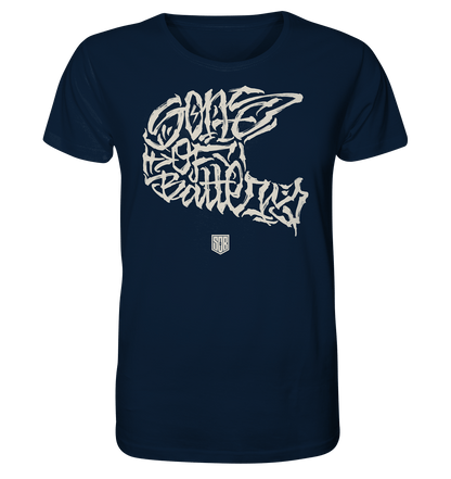 Sons of Battery® - E-MTB Brand & Community Unisex-Shirts French Navy / XS The Power of Movement - Front / Backprint - 2 Side Organic Shirt (Flip Label) E-Bike-Community