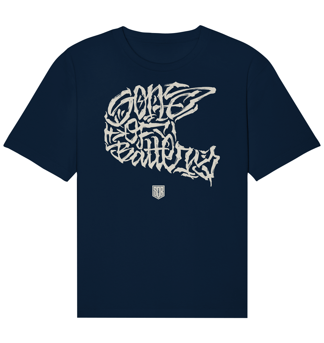 Sons of Battery® - E-MTB Brand & Community Unisex-Shirts French Navy / XS The Power of Movement - Front Print- Organic Relaxed Shirt (Flip Label) E-Bike-Community