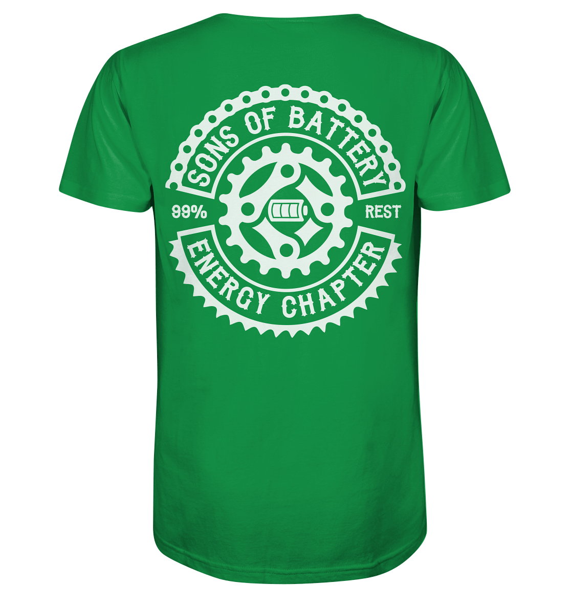 Sons of Battery® - E-MTB Brand & Community Unisex-Shirts Fresh Green / XS Sons of Battery - Classic OG - Organic Shirt (Flip Label) E-Bike-Community