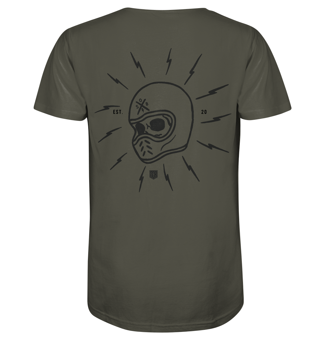 Sons of Battery® - E-MTB Brand & Community Unisex-Shirts Khaki / XS Skullhill Shirt  - Organic Shirt E-Bike-Community