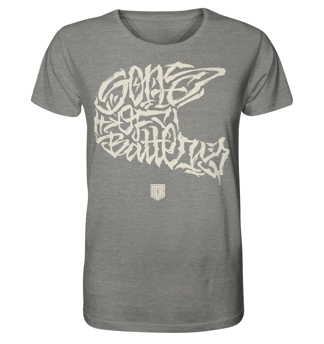 Sons of Battery® - E-MTB Brand & Community Unisex-Shirts Mid Heather Grey / XS The Power of Movement - Front Print- Organic Shirt (meliert) (Flip Label) E-Bike-Community