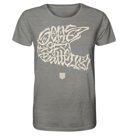 Sons of Battery® - E-MTB Brand & Community Unisex-Shirts Mid Heather Grey / XS The Power of Movement - Front Print- Organic Shirt (meliert) (Flip Label) E-Bike-Community
