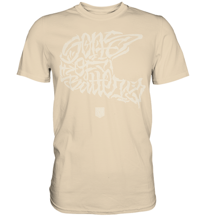 Sons of Battery® - E-MTB Brand & Community Unisex-Shirts Sand / S The Power of Movement - Front Print - Premium Shirt - (Flip Label) E-Bike-Community