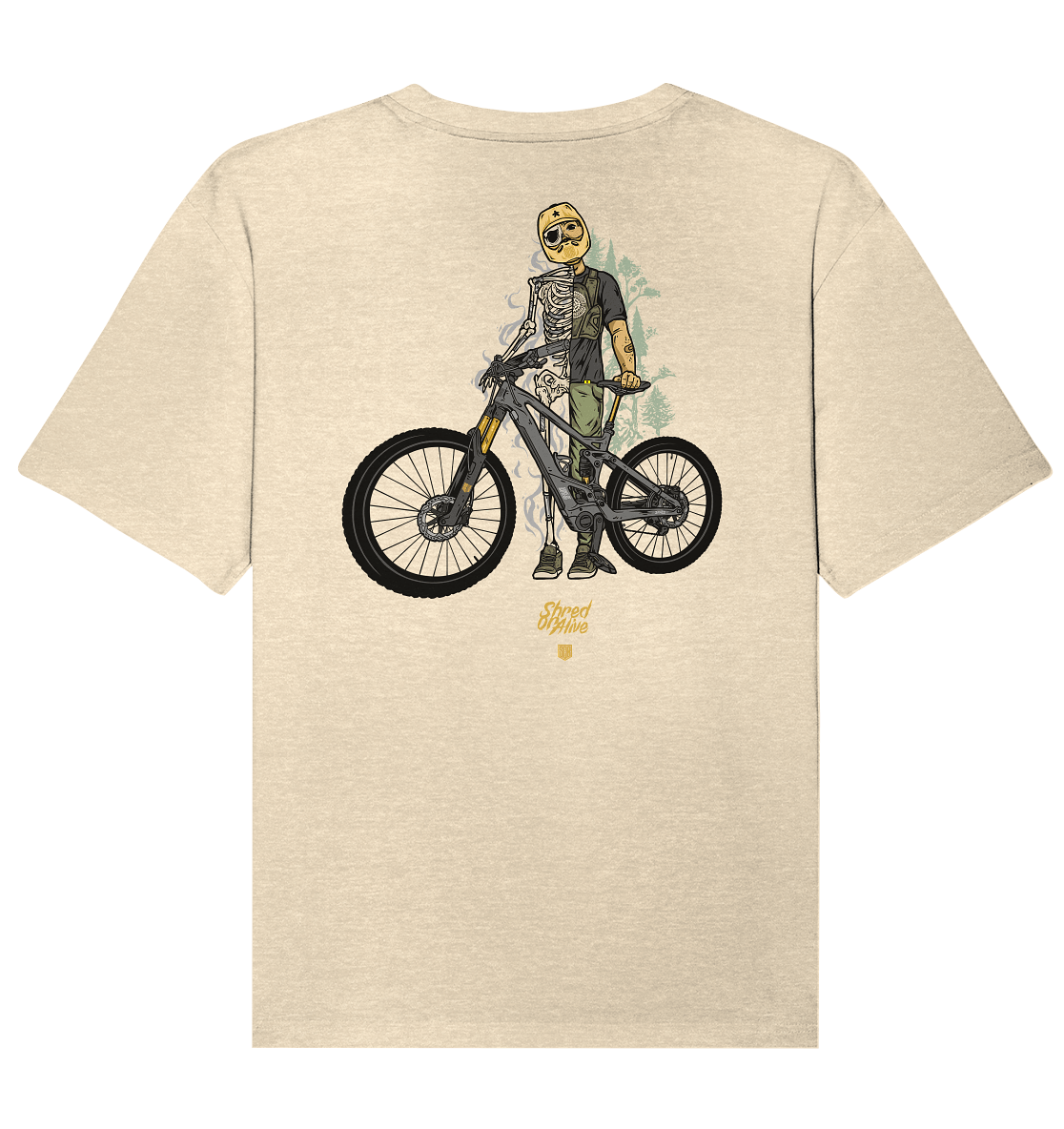 Sons of Battery® - E-MTB Brand & Community Unisex-Shirts SoB - Shred or Alive - Organic Relaxed Shirt E-Bike-Community