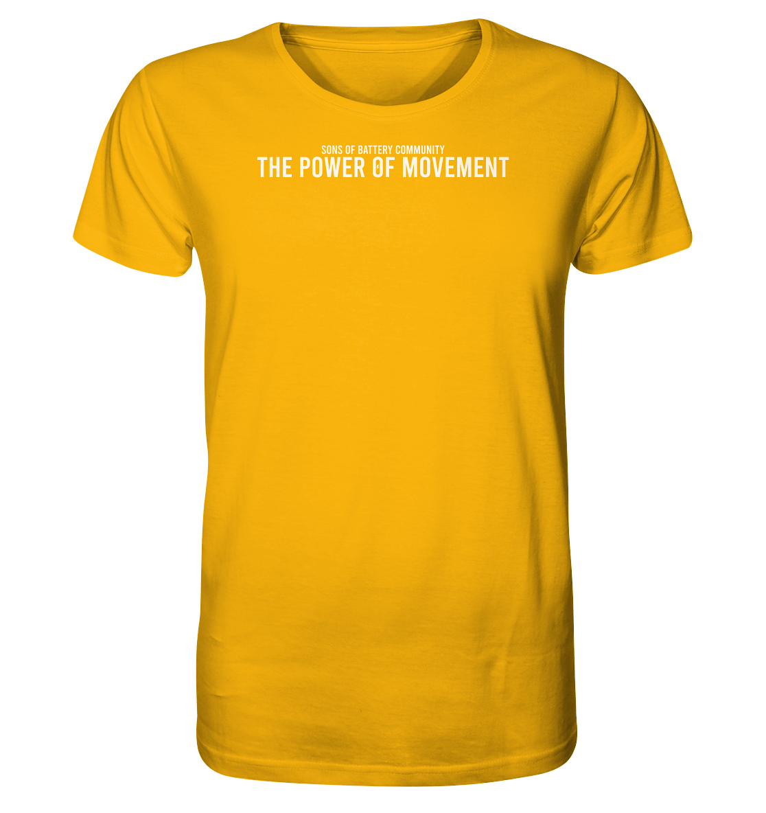 Sons of Battery® - E-MTB Brand & Community Unisex-Shirts Spectra Yellow / XS The Power of Movement - Community Slogan - Organic Shirt E-Bike-Community