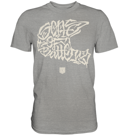 Sons of Battery® - E-MTB Brand & Community Unisex-Shirts Sports Grey (meliert) / S The Power of Movement - Front Print - Premium Shirt - (Flip Label) E-Bike-Community