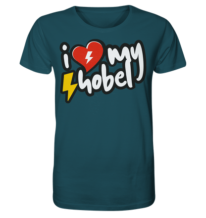 Sons of Battery® - E-MTB Brand & Community Unisex-Shirts Stargazer / XS I Love my Hobel - (Flip Label) - Organic Shirt E-Bike-Community