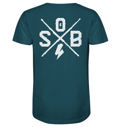 Sons of Battery® - E-MTB Brand & Community Unisex-Shirts Stargazer / XS SoB Cross (Backprint) (Flip Label) - Organic Shirt E-Bike-Community