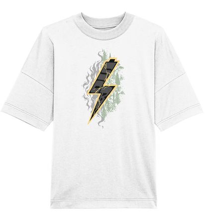 Sons of Battery® - E-MTB Brand & Community Unisex-Shirts White / XS Sob "Shred or Alive" Front - Organic Oversize Shirt (Flip Label) E-Bike-Community
